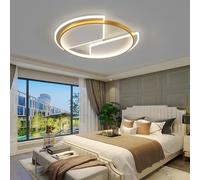 LYSDjia Plafonnier LED Style Nordique avec télécommande éclairage créatif Noir Rond 52w Lampe de Plafond métal dimmable Chambre lumières Salle à Manger Salon Bureau Cuisine Couloir Lustre créatif (Co