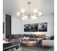 LYSDjia Spoutnik Lampe suspendue à 12 lumières en métal du milieu du siècle pour salle à manger cuisine îlot lustre moderne en forme de globe luminaire suspendu pour salon entrée hall d'entrée Suspens