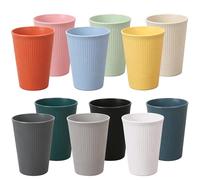 LYSHOOCE Lot de 12 gobelets de 320 ml, réutilisables et incassables