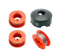 Lyshujli F016800175 Bobine de bobine pour débroussailleuse Bosch ART 23 26 30 Combitrim Easytrim, fil de bobine automatique Pro-Tap avec couvercle F016L71088 (3 bobines + 1 capuchon)