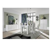 Ensemble Séjour complet Finition Blanc Laqué Brillant Weiss - LYSIANE -