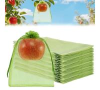 Lysjoy 50 Pièces Sac Protection Fruits, 17x23cm Sachet Protection Raisin, Sachet Protection Fruits Respirant avec Cordon de Serrage, Jardin Plant Fruit Protection Sac, Protéger Les Grappes de Raisin