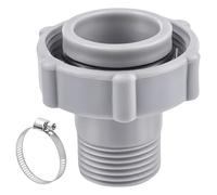 Lysjoy Connecteur Raccord Vidange, Piscine Adaptateur Vidange pour Coleman, Bestway Piscine Accessoires Tuyau Piscines avec Collier Serrage pour Interface 3,8 cm(1,5 pouce) Drainage Fond Piscines