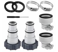 Lysjoy Raccord Tuyau Piscine, Adaptateur Tuyau Piscine 32 38, Adaptateur de, Conversion de Tuyau B, Raccord Pompe Piscines pour Pompes de Filtration à Raccord-Fileté et Systèmes de Saumure (9PCS)