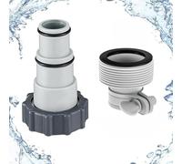 Lysjoy Raccord Tuyau Piscine, Adaptateur Tuyau Piscine 32 38, Adaptateur de, Conversion de Tuyau B, Raccord Pompe Piscines pour Pompes de Filtration à Raccord-Fileté et Systèmes de Saumure (2PCS)