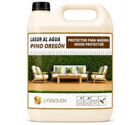 LYSSOLEN Lasure Protectrice Bois Extérieur et Intérieur | À l'Eau, Microporeux, Satinée Couleur Pin d'Oregon | Imperméabilisant avec Filtre UV pour Terrasses, Clôtures, Poutres et Meubles | 1 Litre