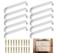 LYTIVAGEN 10 PCS Poignée de Meuble Cuisine Inox Universel en Aluminium - Poignet de Porte Exterieure avec 20 Vis pour Armoire, Placard et Tiroir