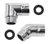 lyualma 2 Pièces Douchette à Main de Salle 90°/135°Coude Inclinaison Adaptateur avec Joint en Caoutchouc Raccord Coudé pour Pommeau de Douche pour Interface Universelle