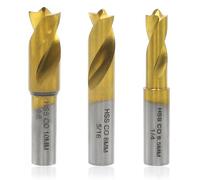 lyualma 3 Pièces Forets à Point de Soudage, Fraise Carbure Tige Cylindrique, Tige Hexagonale en Acier Rapide, pour Bois, Aluminium, Alliage, 6.5 mm/8 mm/10 mm