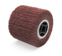 lyualma Brosse Rouleau Abrasif Roue de Tambour de Polissage en Fibre Synthétique pour Le Lustrage de Métaux Bruts, Granulation 80