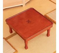 LYUCAYHQ Table Basse Pliante MDF Imitation Bois Pliable 8cm D'épaisseur, Coins Arrondis, Pieds Antidérapants pour Tatami, Repas au Sol, Pause Thé, Salon(70x70x29cm/28x28x11in)