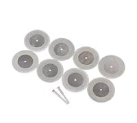 Lyws 8 pcs 50 mm Revêtement diamant Mini Disques de coupe de roue pour Hobby perceuse W/2 mandrins