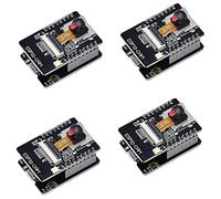 Lzeouean Paquet de 4 Cartes ESP32-CAM WiFi Bluetooth ESP32-CAM-MB Micro-USB vers Port SéRie CH340G avec Module de CaméRa OV2640 2MP