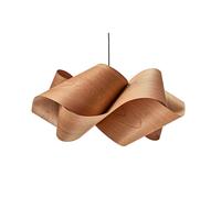LZF Lamps Swirl Large Suspension Pendelleuchte, cerisier naturelle, canopy blanc
