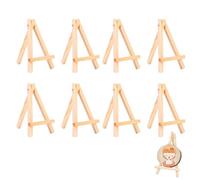 LZPLJLWS chevalet Bois Mini Pliable 15x8 cm Lot de 8 Petits présentoirs Table décoration Mariage Anniversaire Photo Menu Bois Naturel Stable Portable