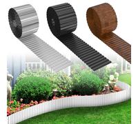 LZQ Bordure de pelouse en forme de vague - 50 m x 15 cm - Argenté