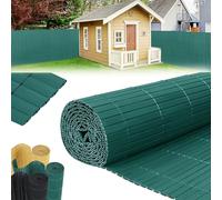 LZQ Brise-vue en PVC - Vert - 10 x 0,9 m (L x l) - Revêtement de balcon, bordure de balcon - Avec lamelles renforcées - Pour jardin, balcon, terrasse, extérieur