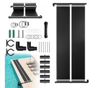 LZQ Ensemble de chauffage solaire pour piscine 500x70 cm, système de chauffage solaire, absorbeur solaire pour piscine, capteur solaire avec colliers de serrage et raccords de tuyau, modulaire, tapis