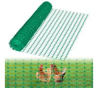 LZQ Filet de protection - 80 m x 3 rouleaux - Clôture de chantier - En plastique - Rouleau - Filet de délimitation - Clôture mobile - Clôture de poulet - Filet de volaille - Vert