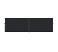 LZQ Store latéral extensible double face en polyester 180 g/m² avec revêtement en polyuréthane - Brise-vue - Imperméable - Anti-UV - Pour balcon, terrasse, jardin - 1,8 x 6 m - Gris foncé