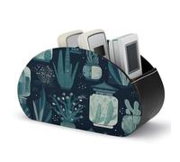 LZQPOEAS Boîte de rangement pour télécommande de bureau avec 5 compartiments en cuir synthétique pour plantes succulentes et cactus