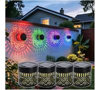 LZTET Lampes Solaires D'ExtéRieur pour ClôTure,Applique Murale Mandala