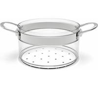 M&Co Belissam Cuiseur vapeur, Casserole en verre, Verre borosilicaté, 20 cm, 2.5 L, MC60060