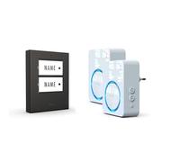 m-e modern-electronics 100152 Sonnette sans fil Set complet éclairée, acoustique actif, avec détecteur de mouvements, avec