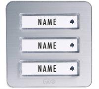m-e modern-electronics 41082 Sonnette sans fil Emetteur éclairée, avec porte-nom