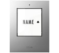 m-e modern-electronics 41302 Sonnette sans fil Emetteur éclairée, avec porte-nom