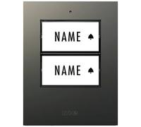 m-e modern-electronics 41305 Sonnette sans fil Emetteur éclairée, avec porte-nom