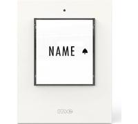 m-e modern-electronics 41430 Bouton de sonnette éclairée, avec porte-nom blanc