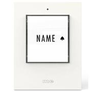 m-e modern-electronics 41430 Bouton de sonnette éclairée, avec porte-nom blanc