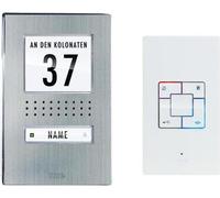 m-e modern-electronics ADV 1141 Vistadoor Interphone-portier filaire Set complet acier inoxydable, blanc (41165)