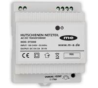 m-e modern-electronics DT-2000 40778 Interphone-portier Alimentation sur rail DIN blanc, (LxHxD) 77 x 97 x 56 mm
