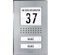 M-E MODERN-ELECTRONICS Interphone-portier filaire Unité extérieure ADV-120.1 EG Maison à 2 familles inox (ADV-120.1 EG)