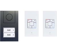 m-e modern-electronics Vistus AD ALU 4020 A Vistus Interphone filaire Set complet 2 foyers anthracite