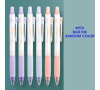 M & G 6/12pcs Balle Effaçable Stylos Gel Stylo 0.5mm Rétractable Noir Encre Bleue Colle Confortable Gelpen Écriture Papeterie Pour L'école