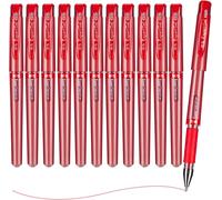 M&G ExpertGel Lot de 12 stylos gel à encre rouge, pointe moyenne 0,7 mm et séchage rapide