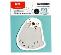 M&G Notes adhésives animal en relief, 30 feuilles, blocs-notes mémo dessin animé mignons 3 x 2 po, notes autocollantes à support pliable pour école, bureau et maison, Loutre
