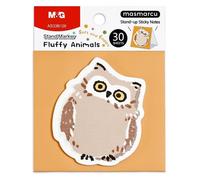 M&G Notes adhésives animaux gonflés, 30 feuilles, 3 x 2 po, Blocs mémo mignons dessin animé, Notes autocollantes support pliable pour école bureau maison, Hibou
