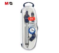 M&G Set de compas de géométrie en métal avec adaptateur universel et boîte de rangement, diamètre maximal 36 cm, compas de dessin professionnel pour école, mathématiques et dessin technique