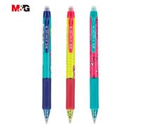 M&G So Many Cats Lot de 6 stylos gel effaçables rétractables à encre bleu cristal, pointe fine 0,5 mm et motif de chat mignon