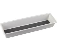 M-Home | Range Tiroir | Bi-Matière Plastique Blanc et Silicone Gris | 9,5 x 33 x 5,3 cm | SPACE SYSTEM | PLS254