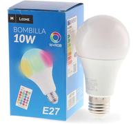 M Ledme - Ampoule LED avec Télécommande 10W (Eq. 70 W) culot E27 A60, 700 Lumens, RGBW, Dimmable en intensité, Lumière Blanche et Colorée, LM7143, Rgb+6000k