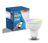 M Ledme- Ampoule LED Intelligente WiFi GU10 5W, 500 lm, RGB + 3CCT, Dimmable, WiFi 2,4 GHz, Compatible Application, Angle 120°, IP20, 50 x 55 mm, LM7140