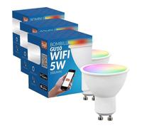 M Ledme - Ampoule LED intelligente WiFi GU10, pas besoin de Hub, [Smarthome], Dimmable, 5W 500LM, RGB & 2700K-6500K blanc froid à chaud, compatible avec Alexa/Google Home/SiriHome/Siri, LM7140
