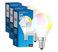 M Ledme - Ampoule LED intelligente WiFi, pas besoin de Hub, [Smarthome], Dimmable, 6W 600LM 80W équivalent, RGB & 2700K-6500K blanc froid à chaud, compatible avec Alexa/Google Home/Siri (Lot de 3)