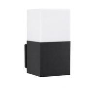 M Ledme - Applique d'extérieur Série Design, forme carrée, culot E27, étanchéité IP54, finition noire, acier/PMMA, idéale pour jardins, terrasses ou façades (ampoule non incluse)