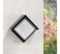M Ledme - Applique murale LED Cinza 12W, température de couleur variable 3000K-6000K, blanc froid à chaud CCT, étanche IP65, lampe moderne pour jardin, terrasse, patio et entrée